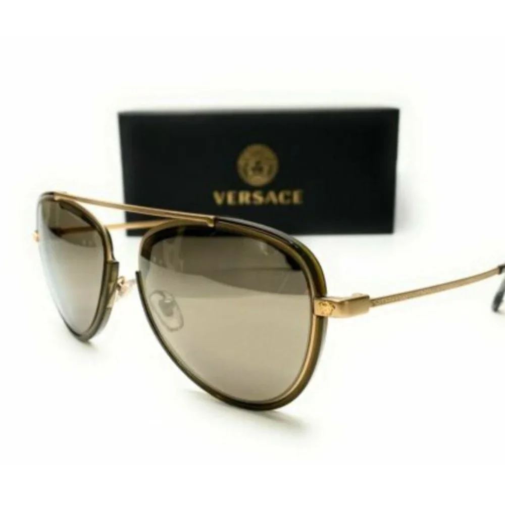 NEW Versace Men's Gold Phantos Sunglasses!